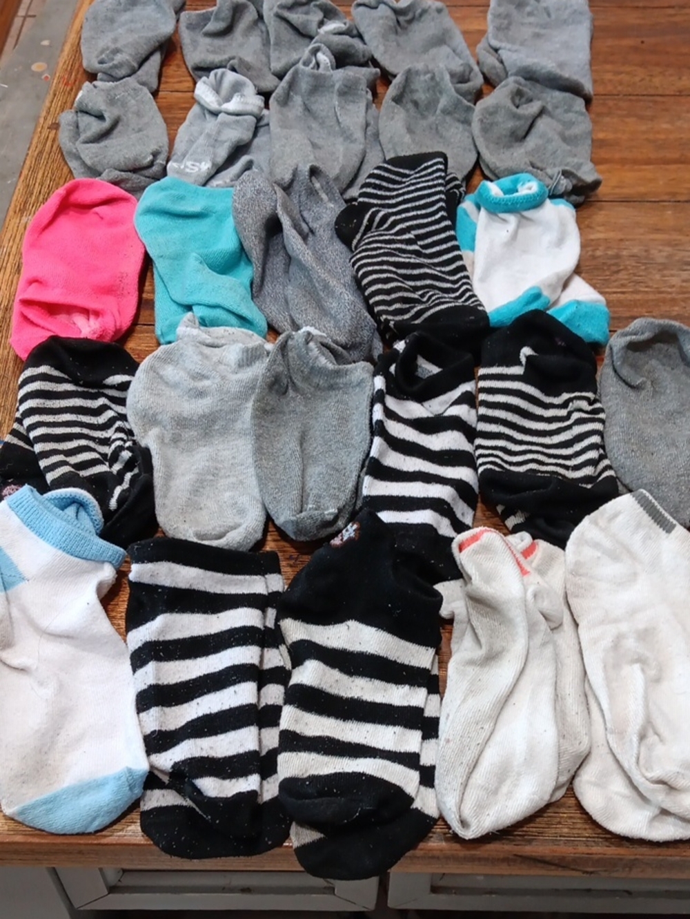 Assorted Women’s /girls No-Show Socks - Black, Gray, White, Pink, Teal